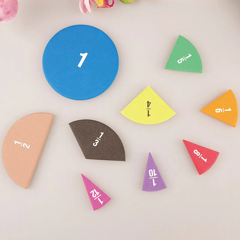 51pcs Fraction Math Teaching Tool (EVA Round Set):