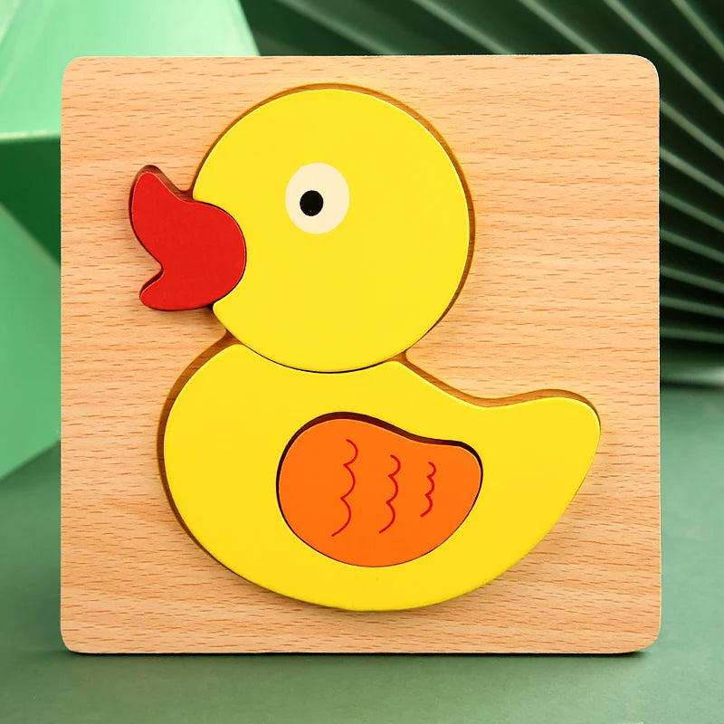 3D Wooden Cartoon Puzzle Set ā Baby Animal & Traffic Jigsaw | Early Learning Toy for Toddlers & Kids"