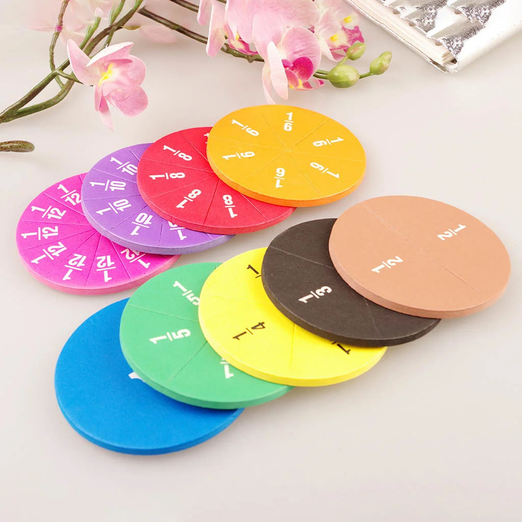 51pcs Fraction Math Teaching Tool (EVA Round Set):
