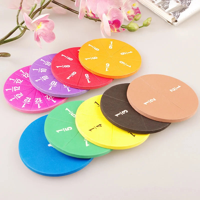 51pcs Fraction Math Teaching Tool (EVA Round Set):