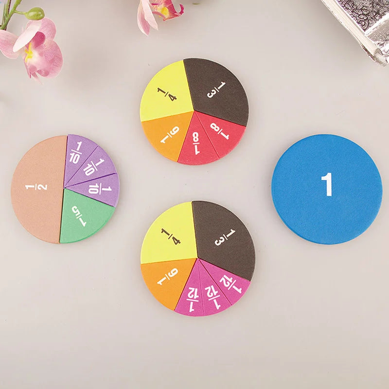 51pcs Fraction Math Teaching Tool (EVA Round Set):
