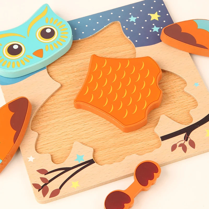 3D Wooden Cartoon Puzzle Set ā Baby Animal & Traffic Jigsaw | Early Learning Toy for Toddlers & Kids"