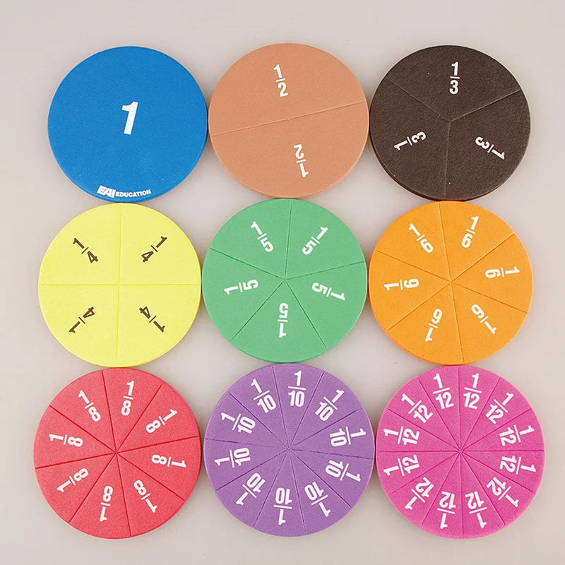 51pcs Fraction Math Teaching Tool (EVA Round Set):