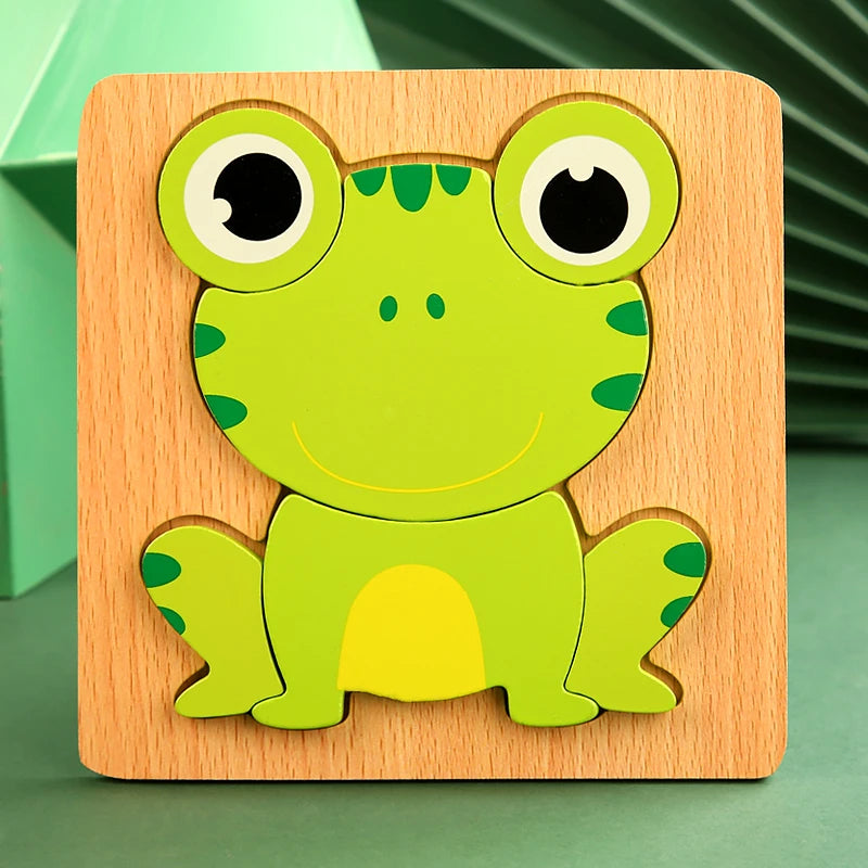 3D Wooden Cartoon Puzzle Set ā Baby Animal & Traffic Jigsaw | Early Learning Toy for Toddlers & Kids"