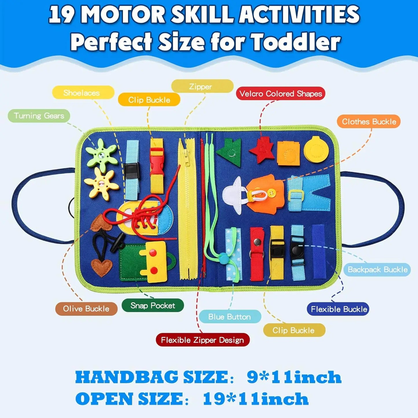1pc Montessori Kids Travel Toy Felt Activity Quiet Books Busy Board Activity Educational Sensory Learning Book