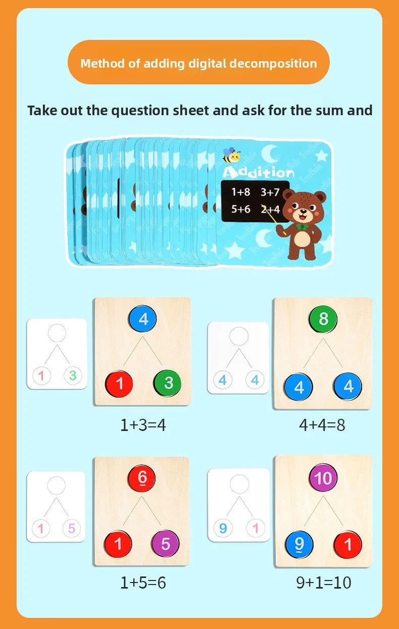 Children’s Wooden Number Decomposition & Operation Toy: