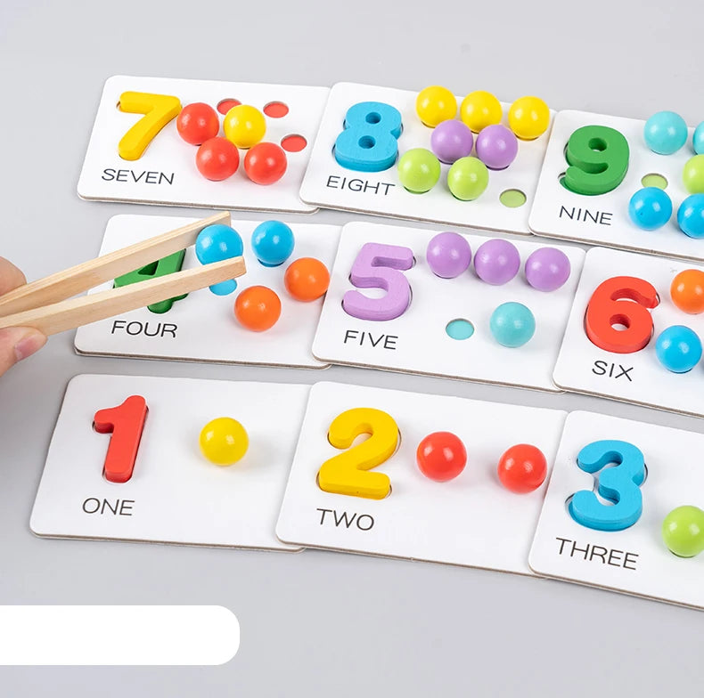 Happy Education ā Wooden Number Matching Game