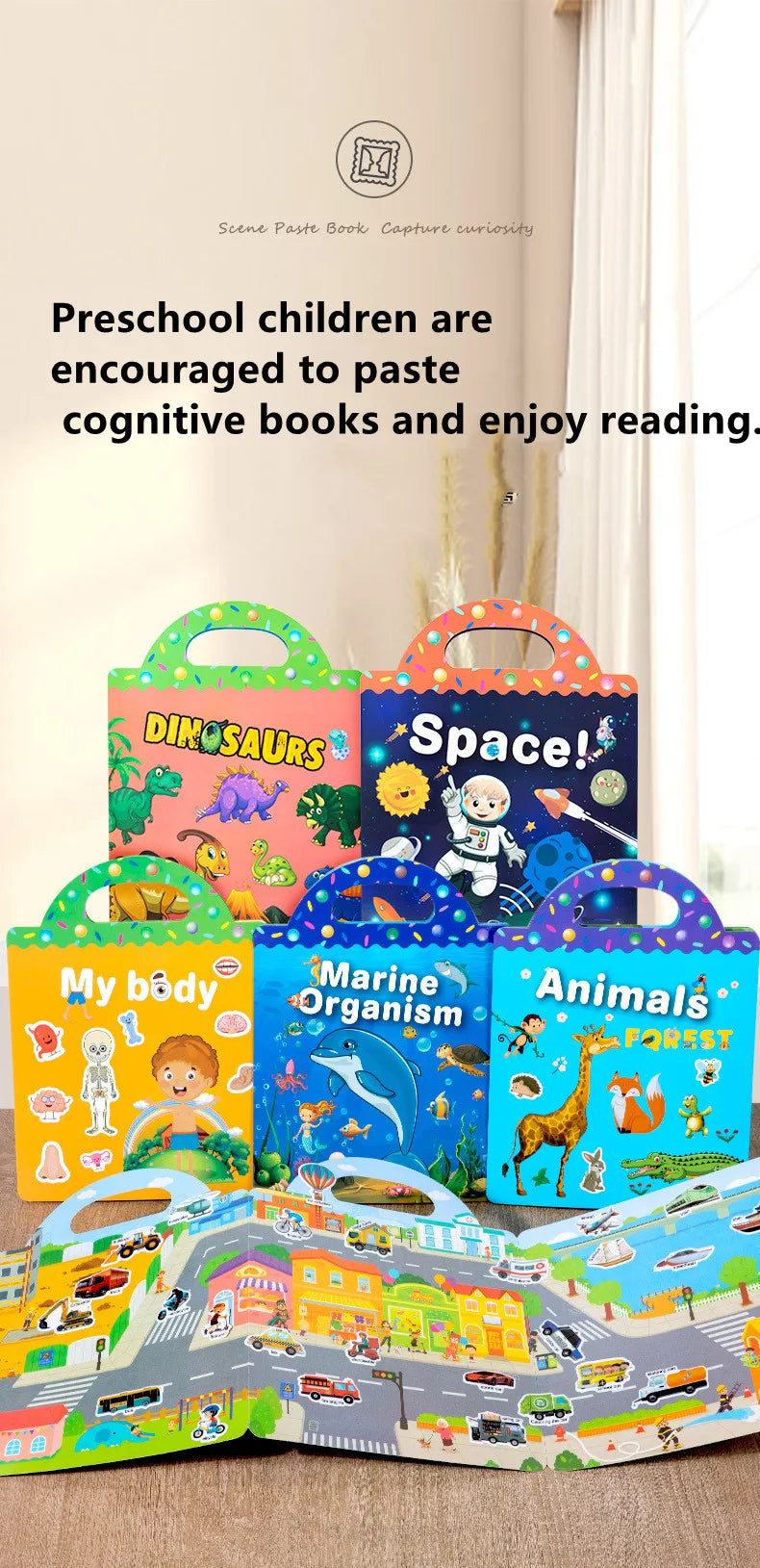 Reusable Cartoon Sticker Book for Kids