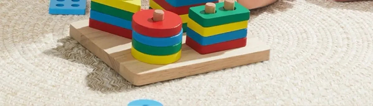 ontessori Wooden Sorting & Stacking Toy