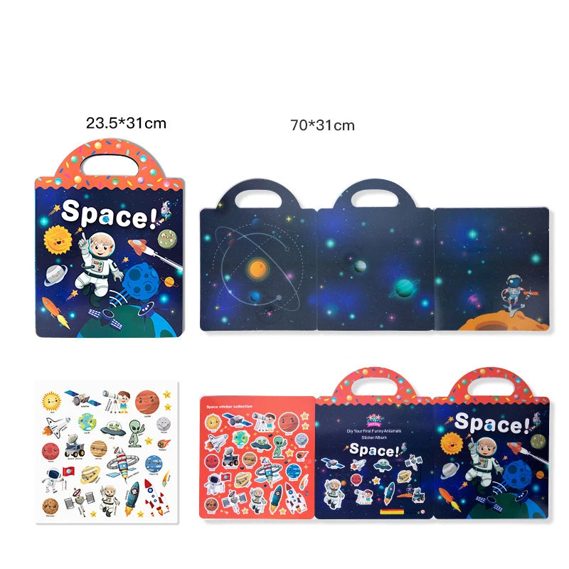 Reusable Cartoon Sticker Book for Kids