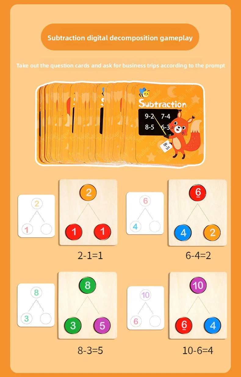 Children’s Wooden Number Decomposition & Operation Toy: