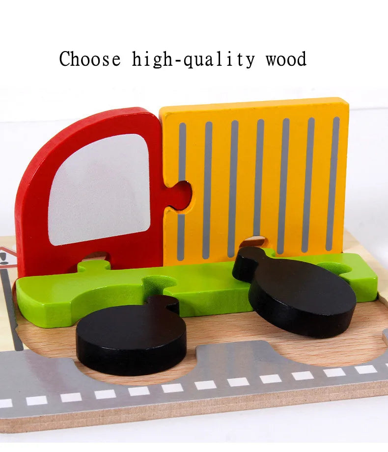 3D Wooden Cartoon Puzzle Set ā Baby Animal & Traffic Jigsaw | Early Learning Toy for Toddlers & Kids"