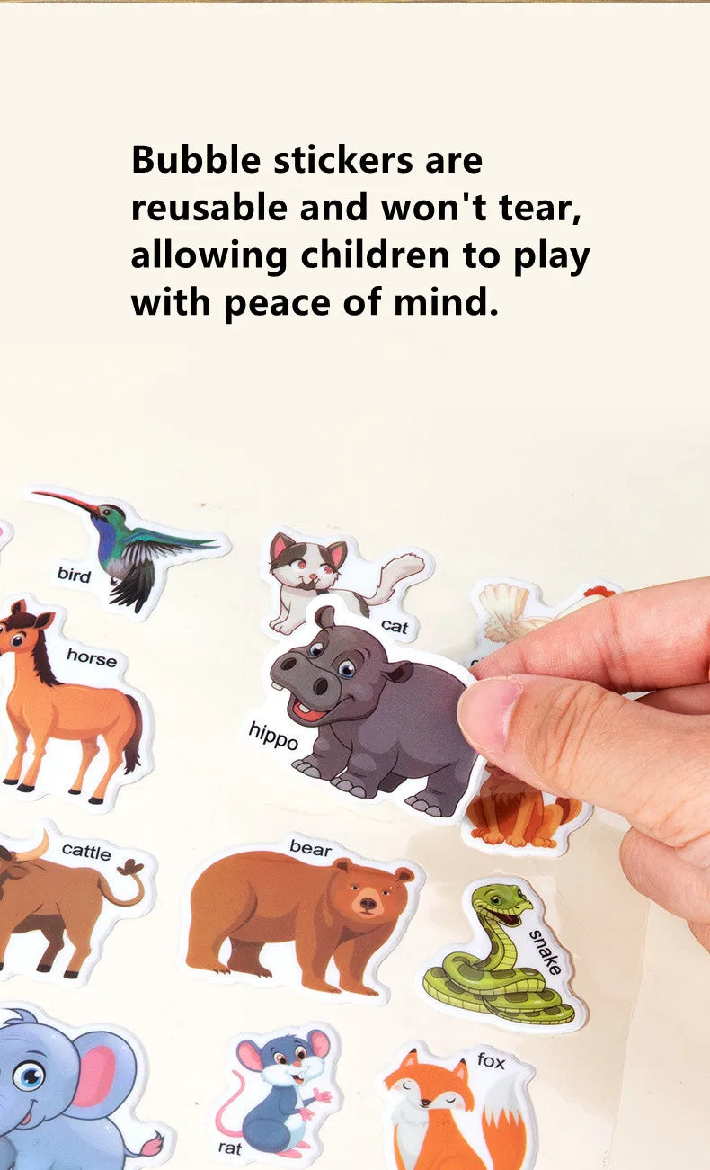 Reusable Cartoon Sticker Book for Kids