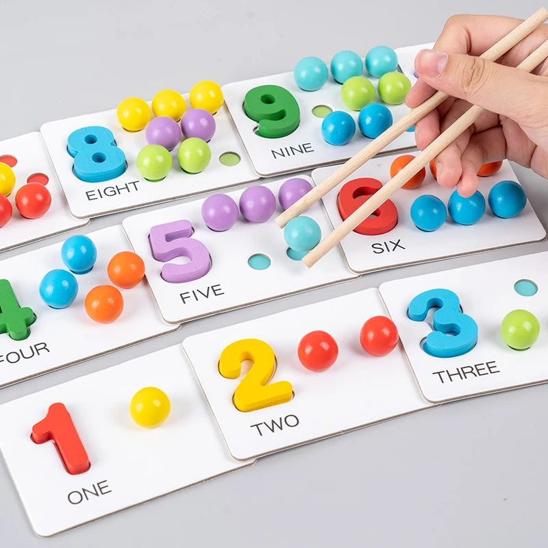 Happy Education ā Wooden Number Matching Game