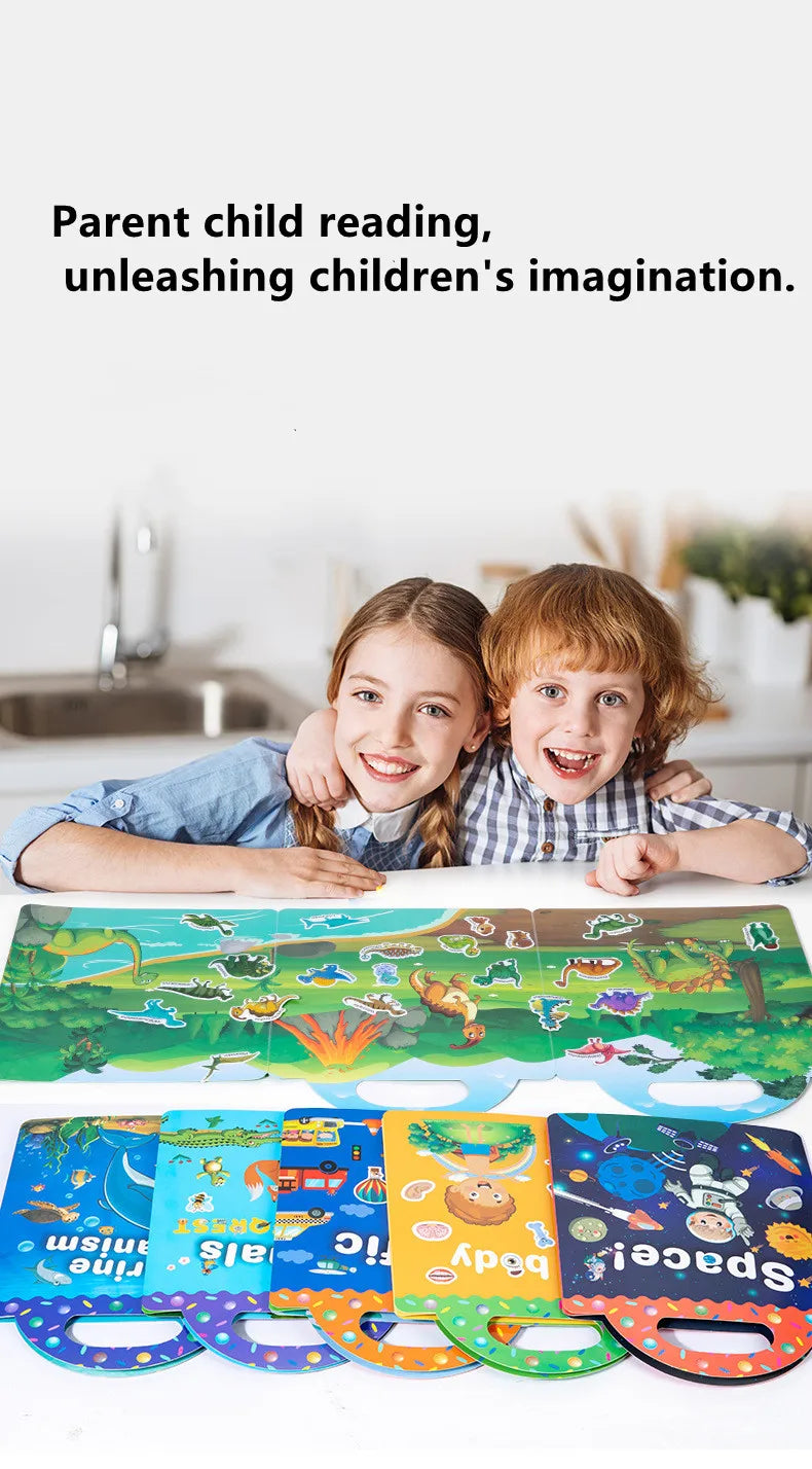 Reusable Cartoon Sticker Book for Kids