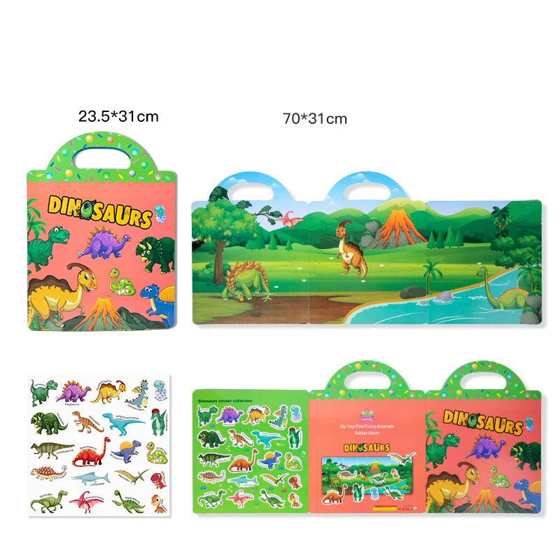 Reusable Cartoon Sticker Book for Kids