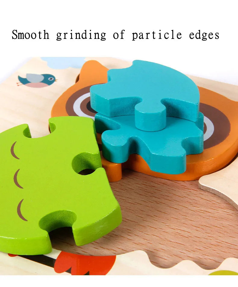 3D Wooden Cartoon Puzzle Set ā Baby Animal & Traffic Jigsaw | Early Learning Toy for Toddlers & Kids"
