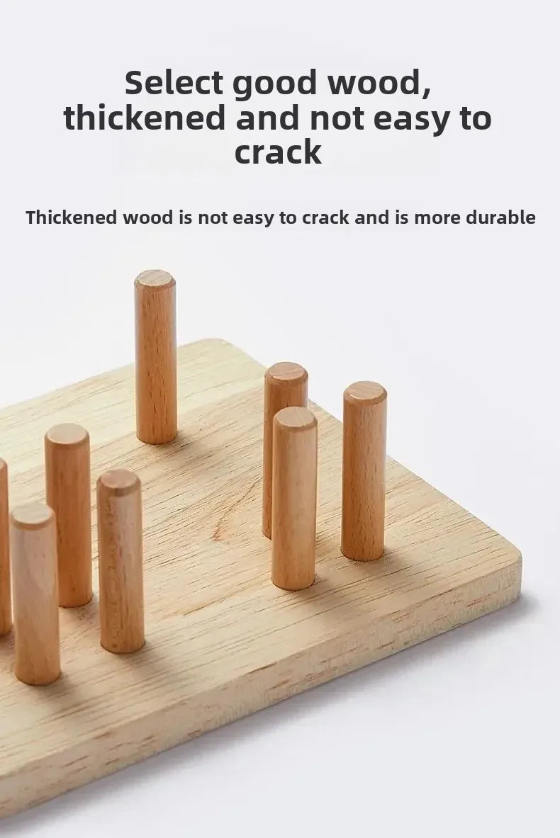 ontessori Wooden Sorting & Stacking Toy