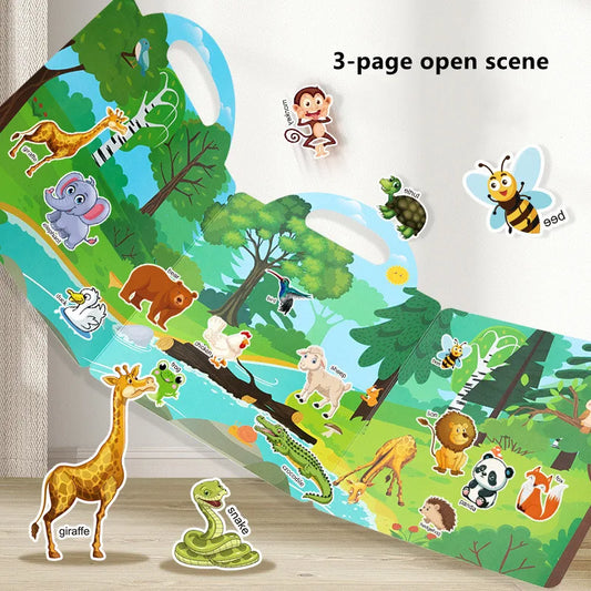 Reusable Cartoon Sticker Book for Kids