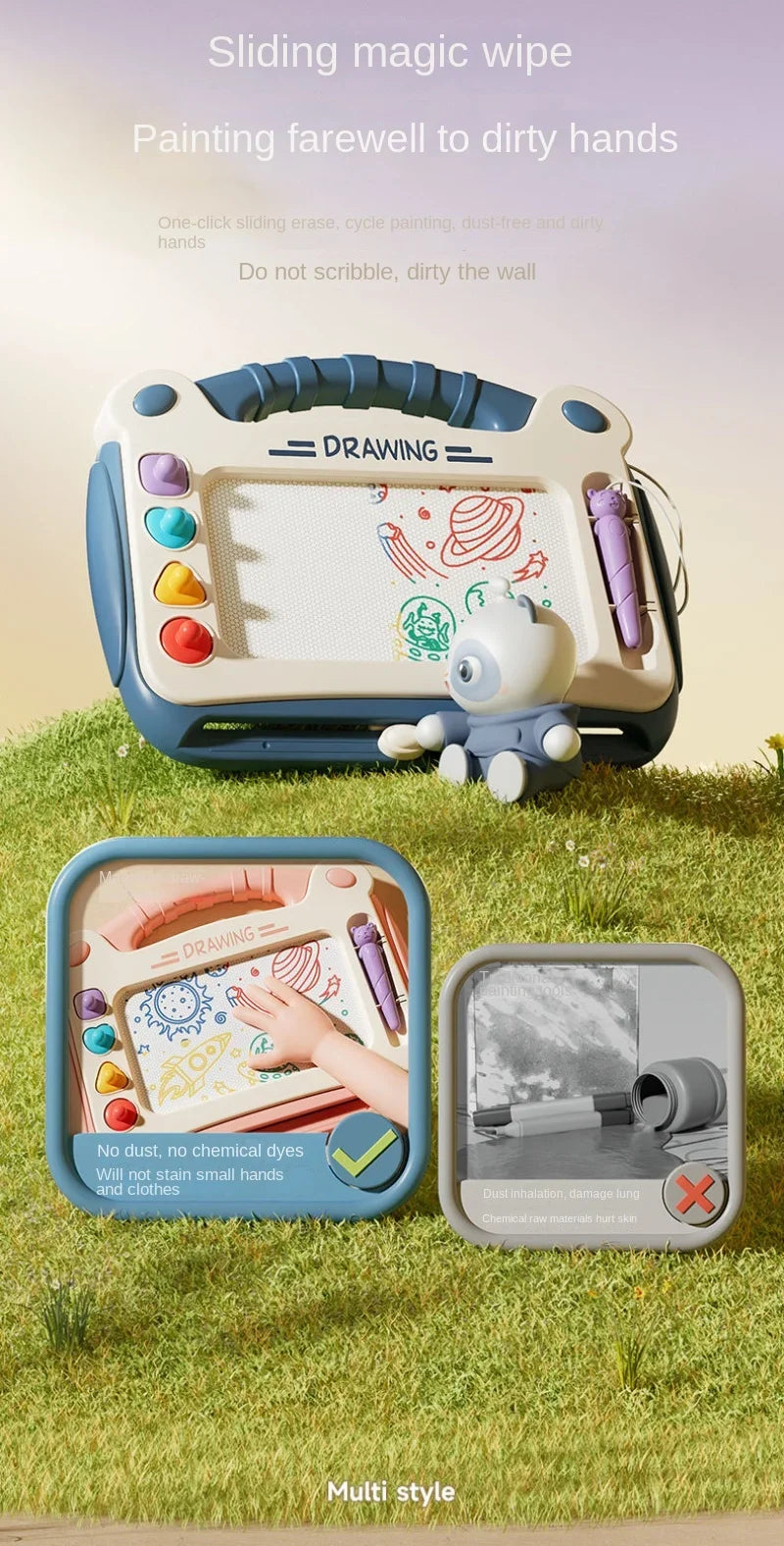 Children’s Cartoon Magnetic Drawing Board: