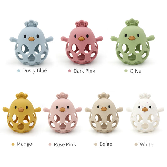 Baby Silicone Chick Teether β Hollow Cartoon Design for Infants