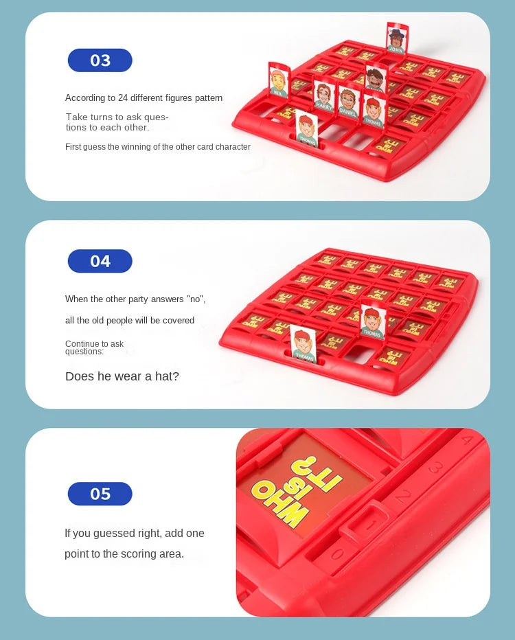 Guess Who I Am
Puzzle Game Two Person Interactive Portable Tray Puzzle Board Game Suitable for Children