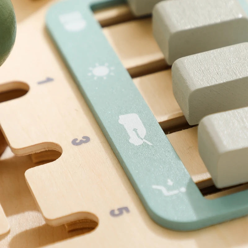 Montessori Wooden Car Steering Wheel Busy Board