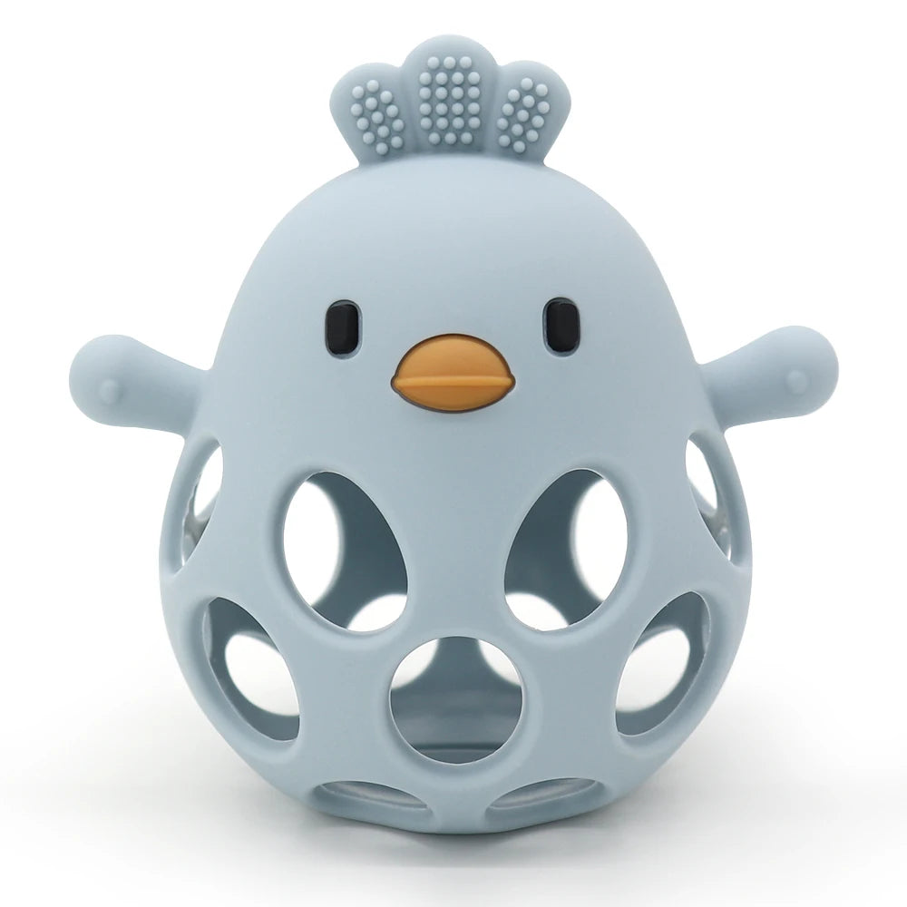 Baby Silicone Chick Teether – Hollow Cartoon Design for Infants