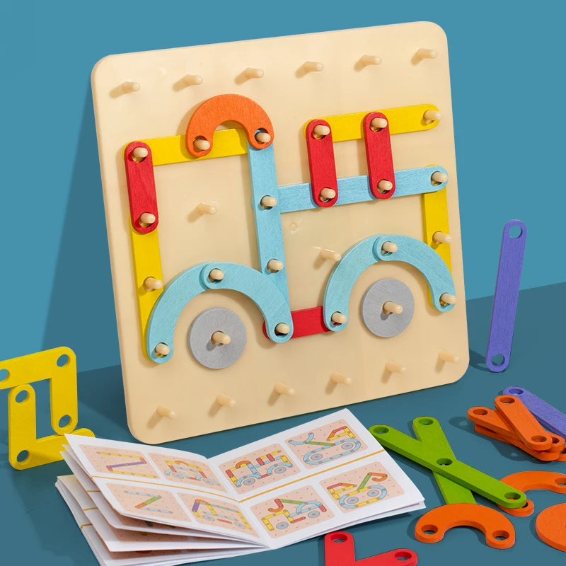Children’s Wooden Geometric Pegboard