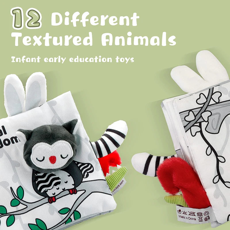 Soft Baby Cloth Books – 3D Touch & Feel Sensory Learning Toy for Infants