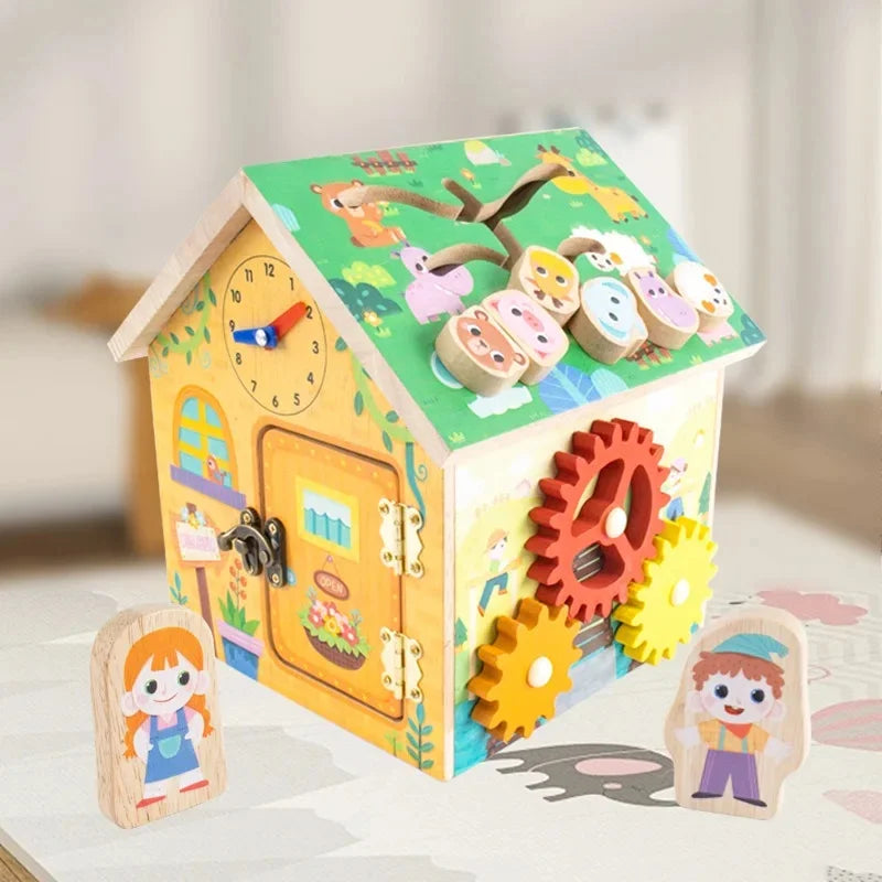 Montessori Early Education Cognitive Toys Busy Little House