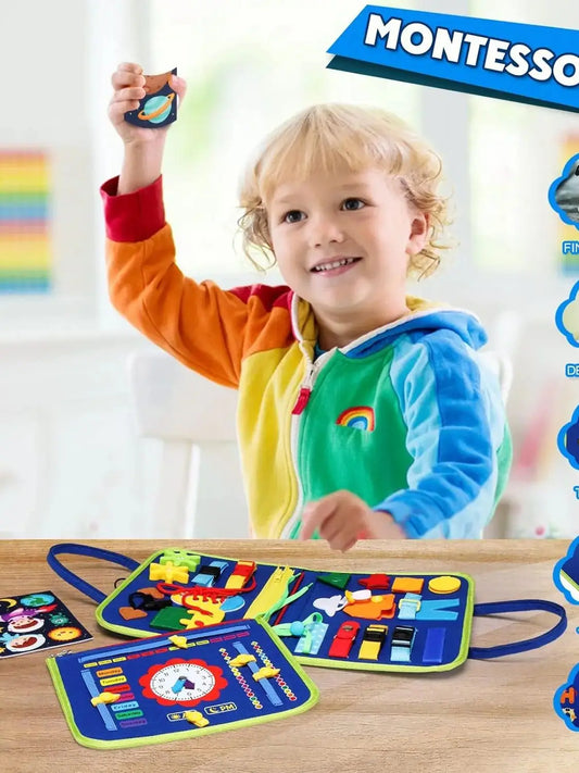 1pc Montessori Kids Travel Toy Felt Activity Quiet Books Busy Board Activity Educational Sensory Learning Book