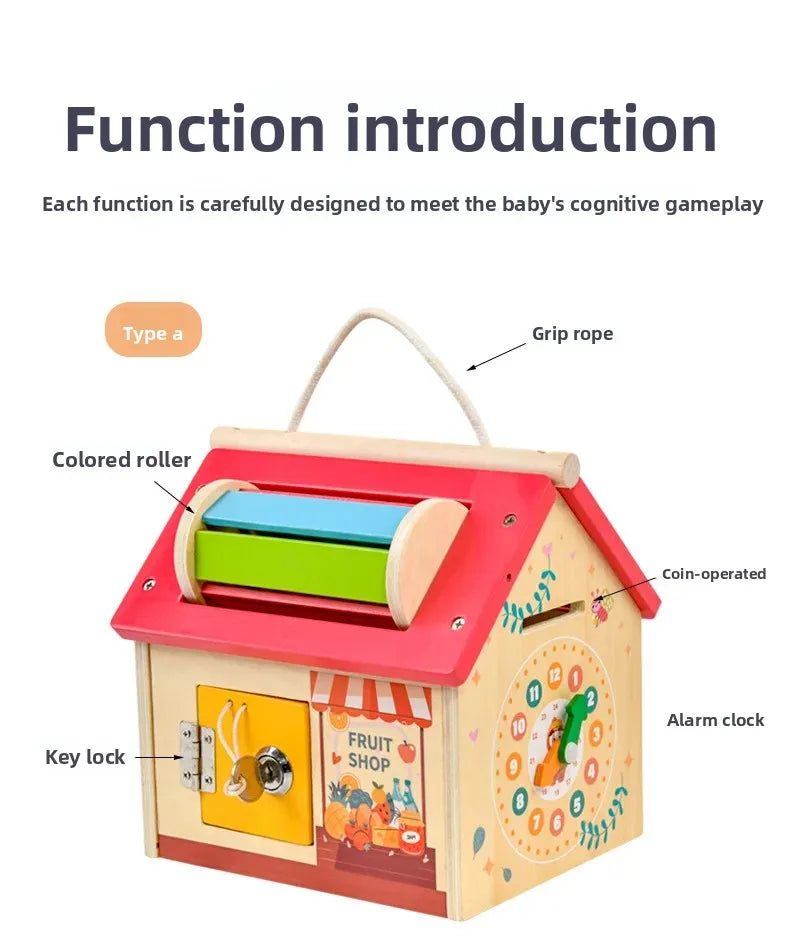 Montessori Early Education Cognitive Toys Busy Little House