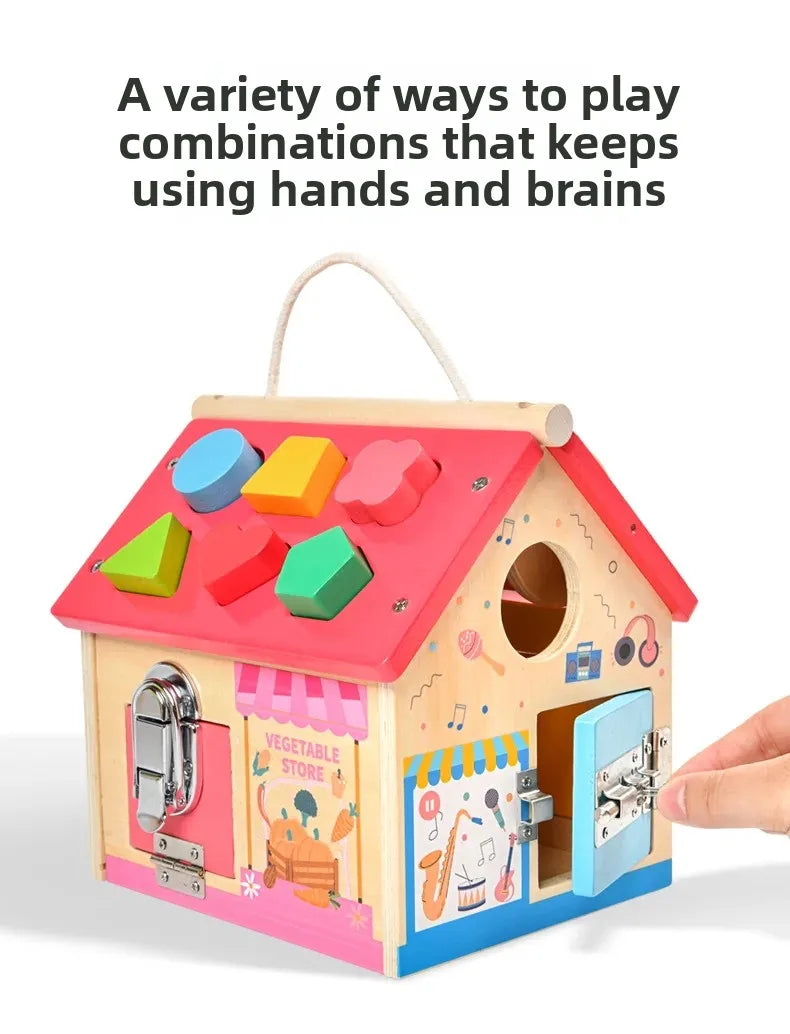 Montessori Early Education Cognitive Toys Busy Little House