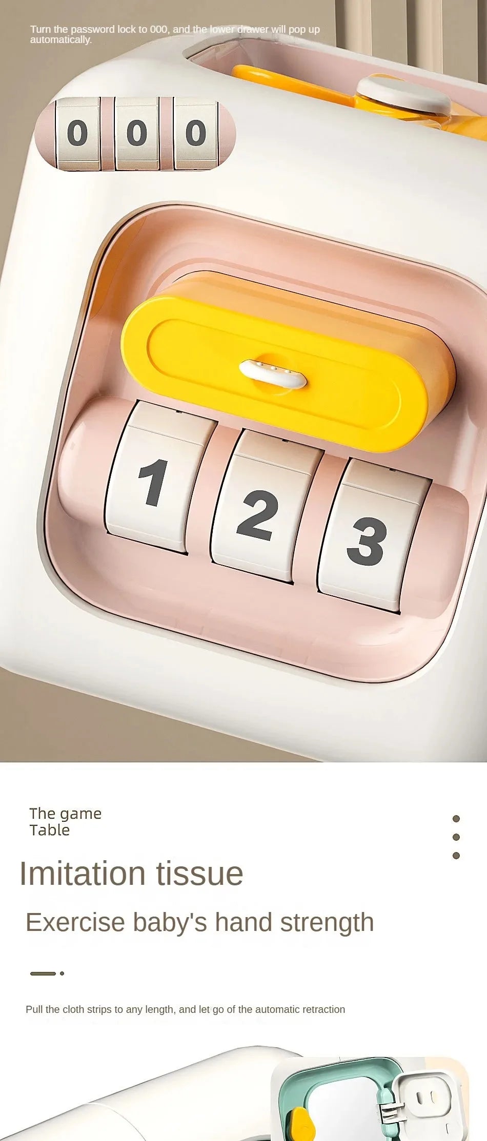 6-in-1 Montessori Skills Drawer Cube – Sensory Busy Board for Toddlers