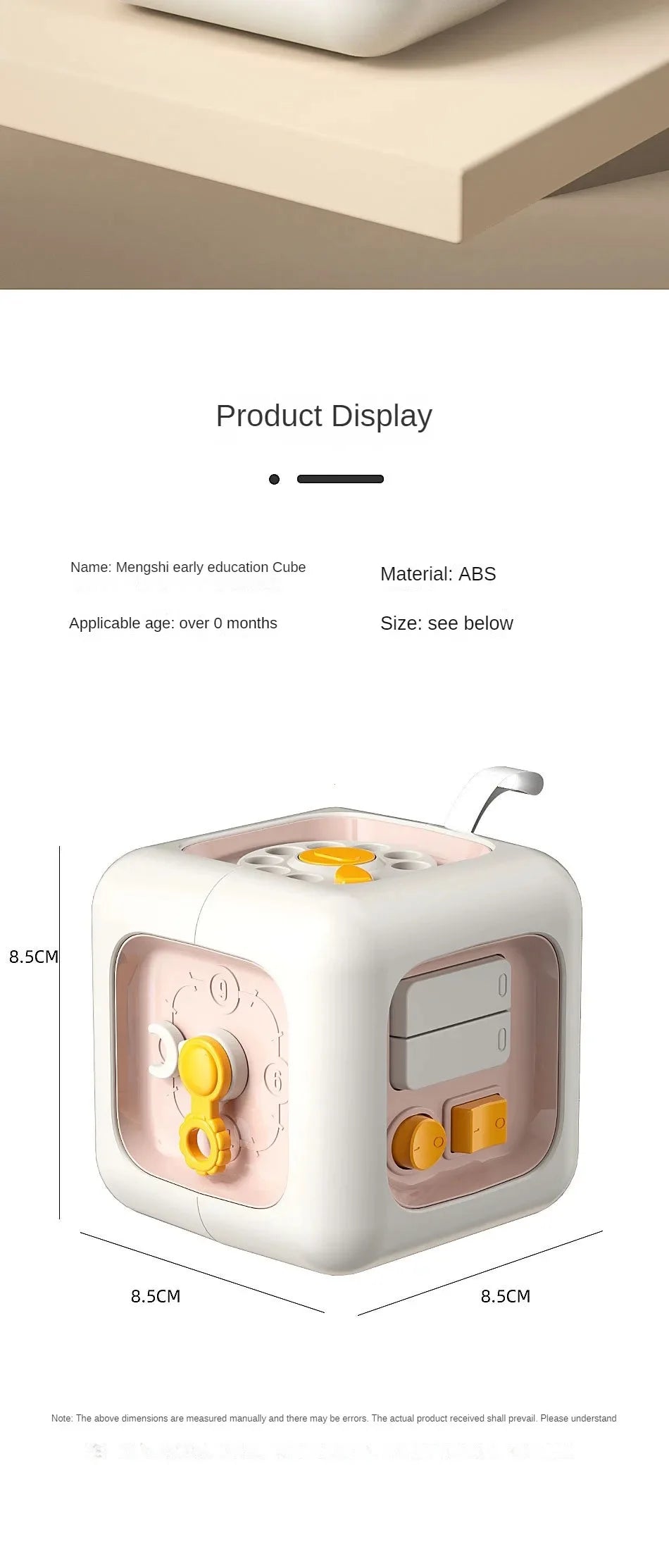 6-in-1 Montessori Skills Drawer Cube – Sensory Busy Board for Toddlers