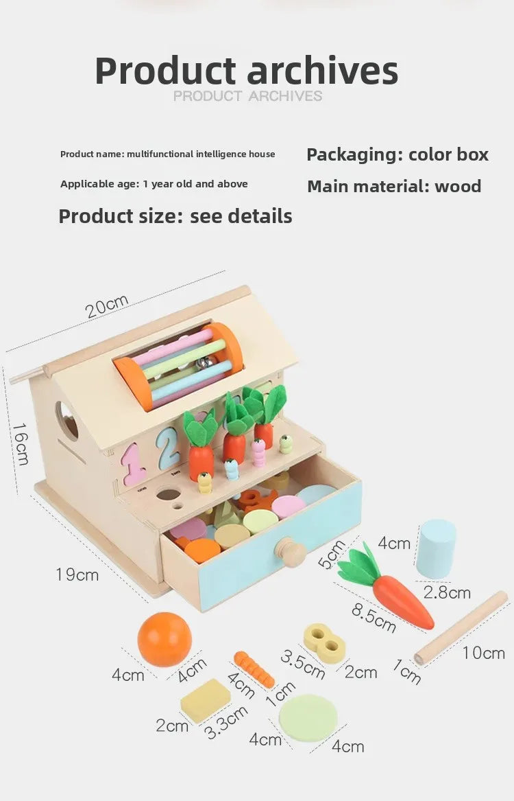 Montessori Early Education Cognitive Toys Busy Little House