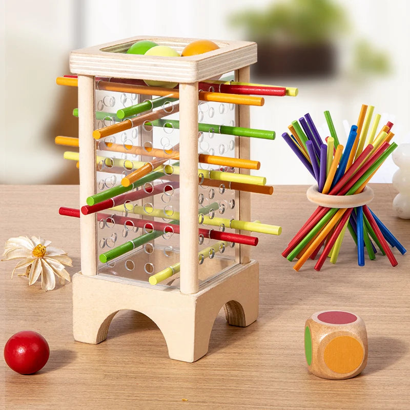 Wooden Stick Picking Game – Montessori Family Interaction Toy