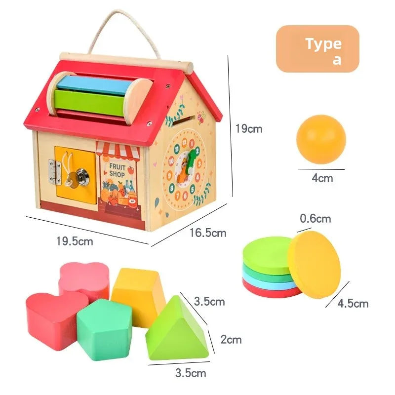 Montessori Early Education Cognitive Toys Busy Little House