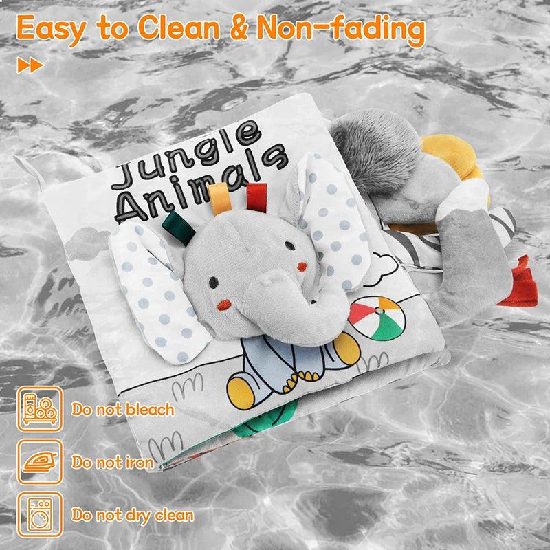 Soft Baby Cloth Books – 3D Touch & Feel Sensory Learning Toy for Infants