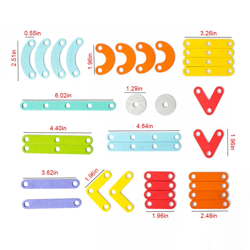 Children’s Wooden Geometric Pegboard