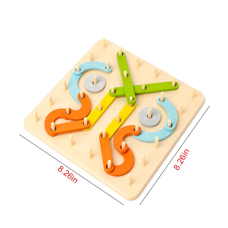 Children’s Wooden Geometric Pegboard