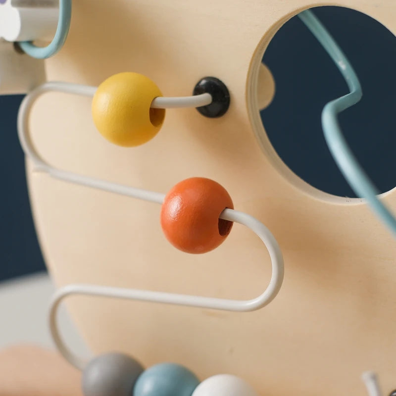 Montessori Wooden Car Steering Wheel Busy Board