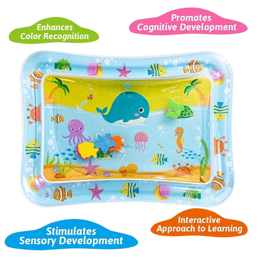 Inflatable Baby Water Play Mat – Sensory Tummy Time Cushion