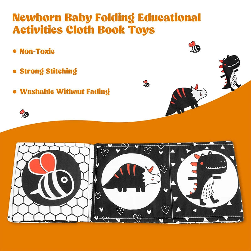 Soft Baby Cloth Books – 3D Touch & Feel Sensory Learning Toy for Infants