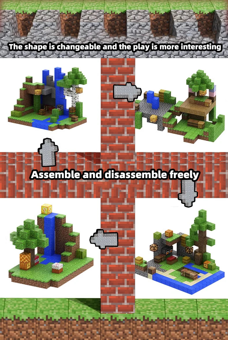 "Magnetic Building Blocks Toy Set – Full DIY Construction Kit with Table | Creative STEM Building Game for Kids"