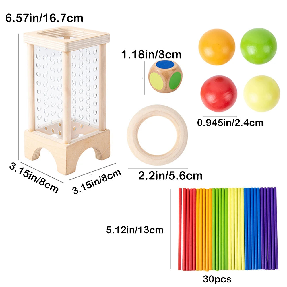 Wooden Stick Picking Game – Montessori Family Interaction Toy