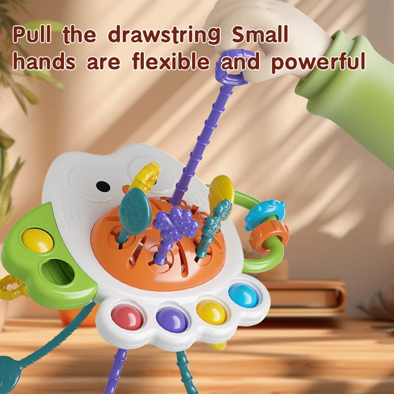 Montessori Owl Pull String Sensory Toy