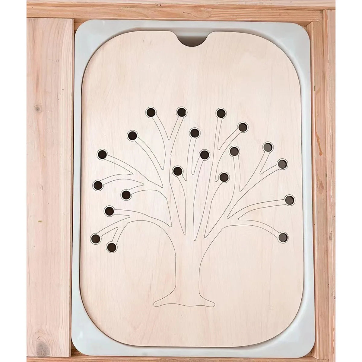 Children's Sensory Tray Table Color Hairball Game Wooden Tile Montessori Early Education Toys Kids Toys Educational Accessories