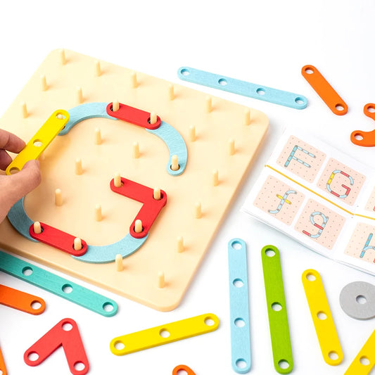 Children’s Wooden Geometric Pegboard